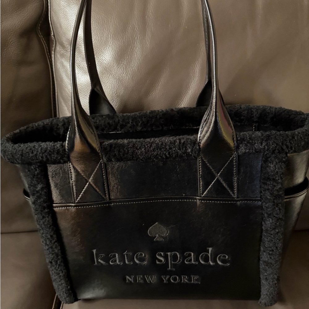 Kate Spade Jett Faux Shearling Tote Large Bag